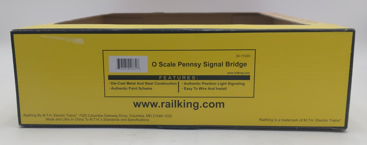 MTH 30-11030 O Gauge Pennsylvania Operating Signal Bridge LN/Box
