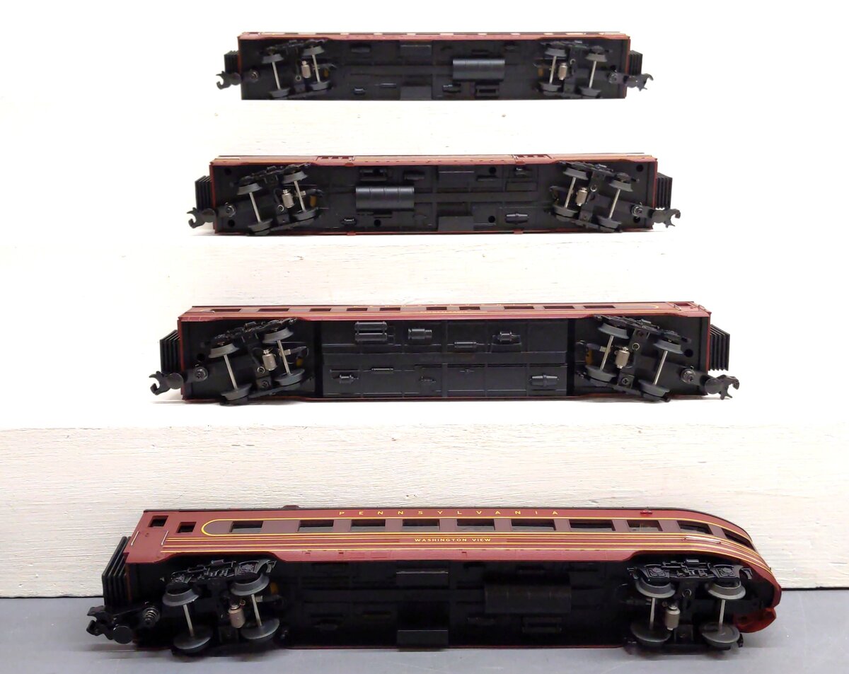 MTH 30-67296 O Pennsylvania 60' Streamlined ABS Passenger Car Set (Set of 4) NIB