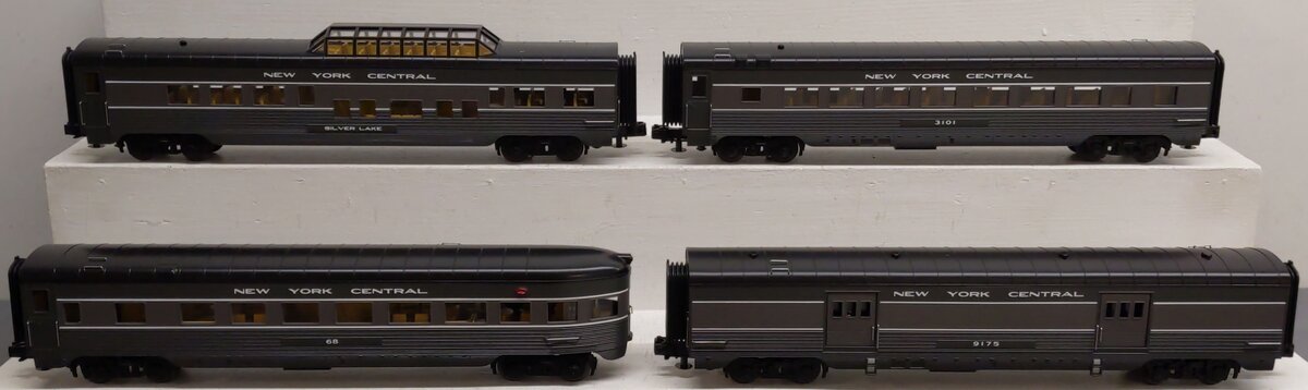 MTH 30-67288 O New York Central 60' Streamlined ABS Passenger Car Set (Set of 4) LN/Box