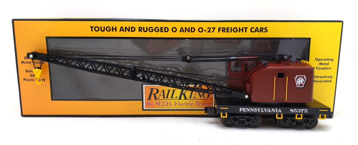 MTH 30-79215 O Pennsylvania American Crane Car #85375 NIB