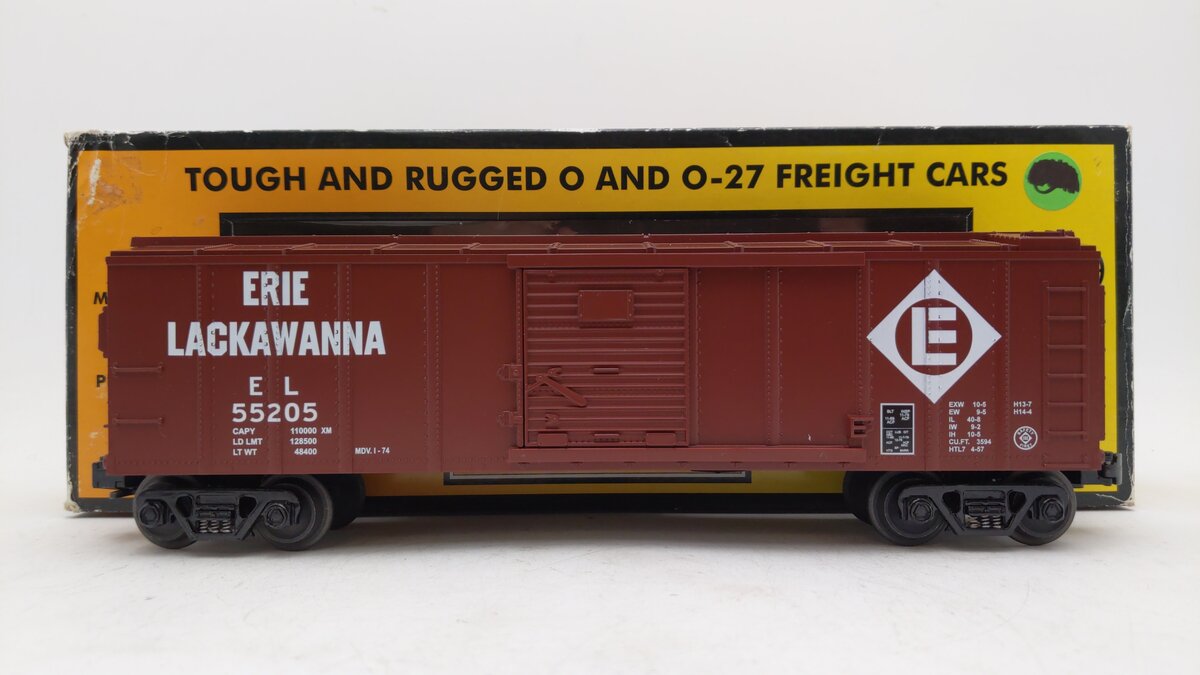 MTH 30-7428 O Gauge Erie Lackawanna Boxcar #55205 LN/Box