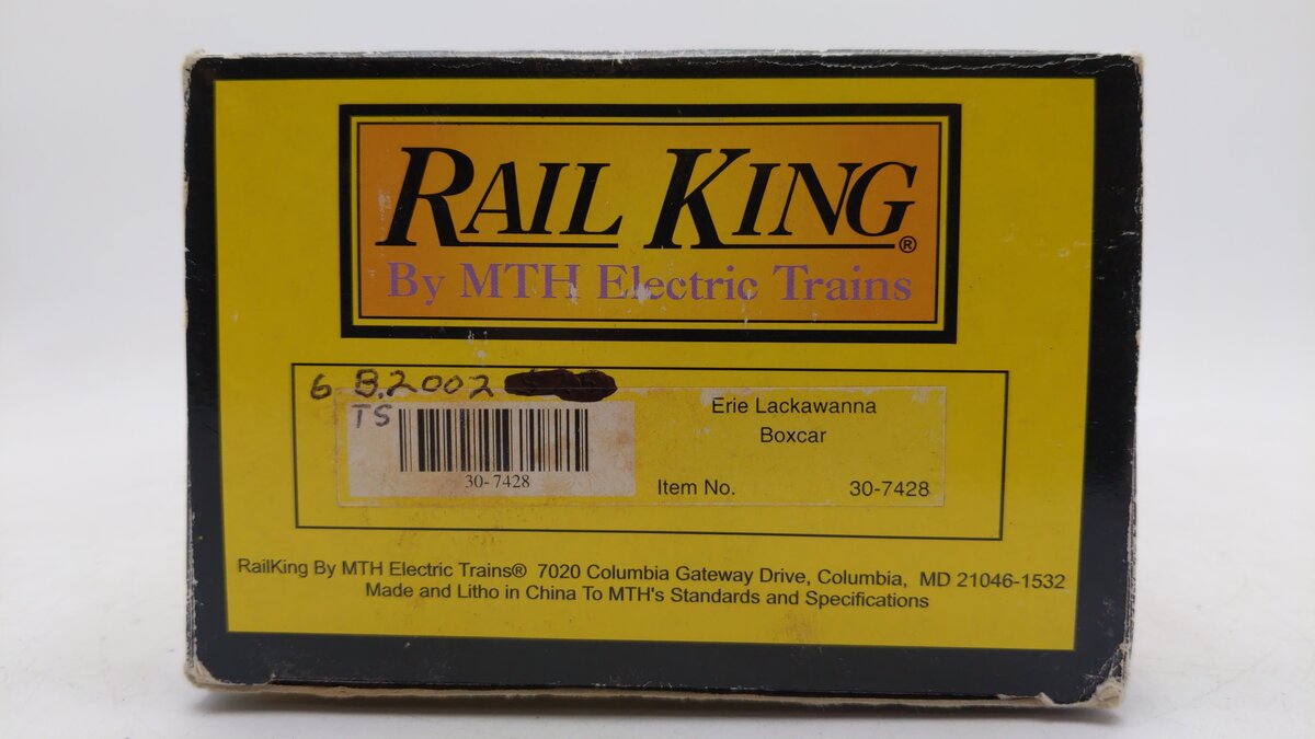 MTH 30-7428 O Gauge Erie Lackawanna Boxcar #55205 LN/Box