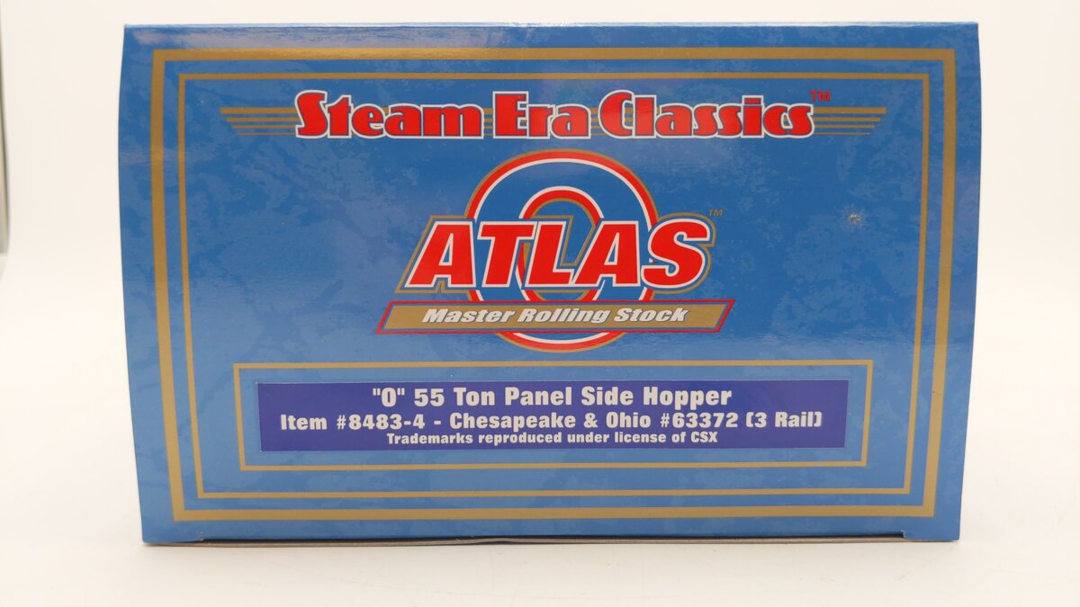 Atlas 8483-4 O Chesapeake & Ohio 55 Ton Panel Side Hopper #63372 (3 Rail) NIB