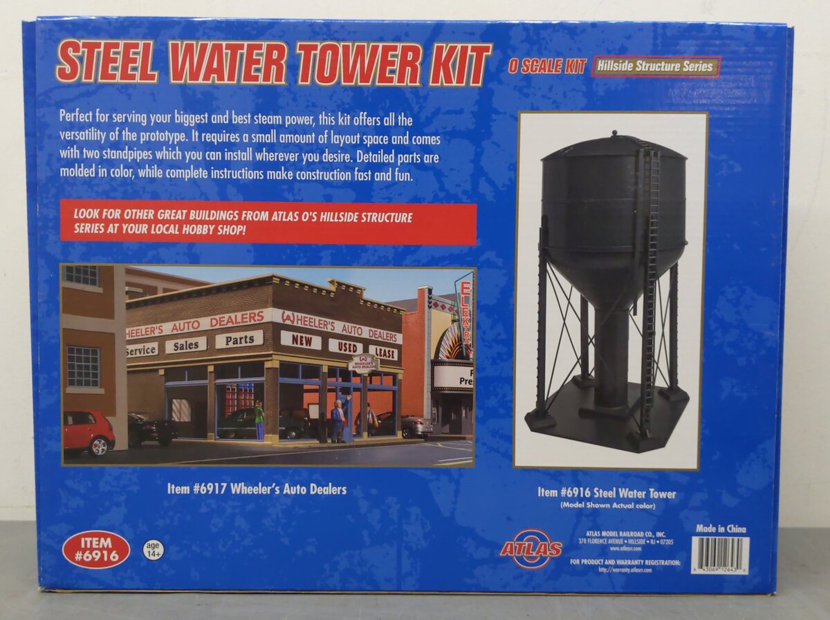 Atlas 6916 O Steel Water Tower Footprint Base 5-1/2x5-1/2" Column 1-5/8x3-14"Kit NIB
