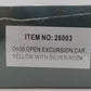 Bachmann 26003 On30 Excursion Car Yellow with Silver Roof MT/Box