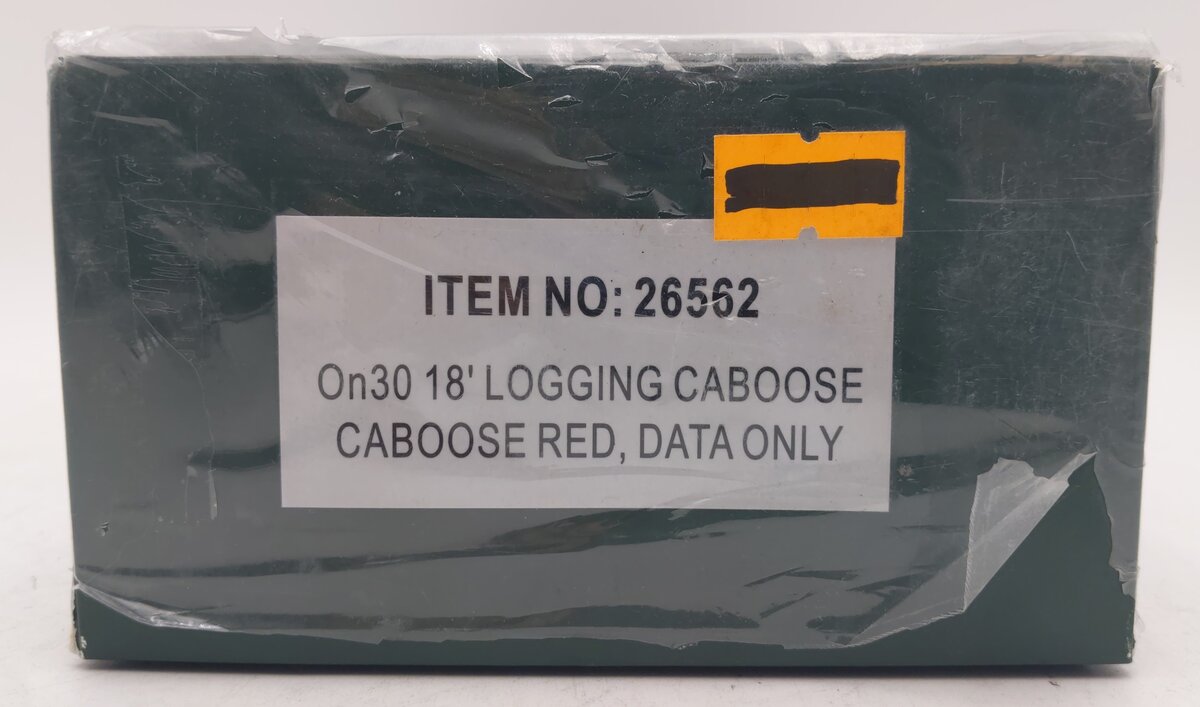 Bachmann 26562 On30 Data Only Red 18' Logging Caboose