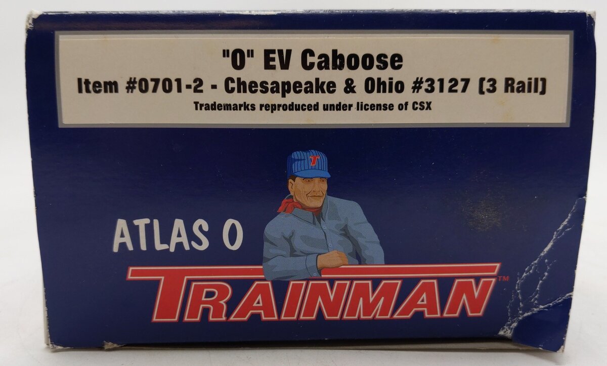 Atlas 0701-2 C&O Extended Vision Caboose 3-Rail #3127 LN/Box