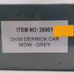 Bachmann 26901 On30 MOW Gray Derrick Car NIB