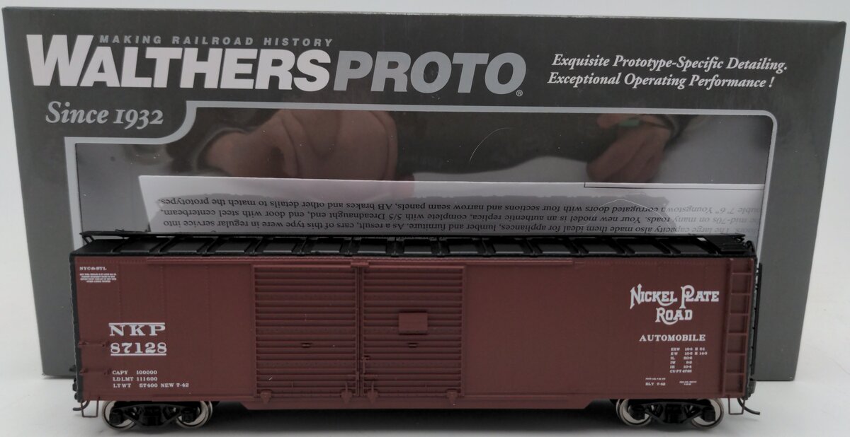 Walthers 920-101676 HO Nickle Plate Road 50' AAR Double-Door Boxcar RTR #87128 EX/Box
