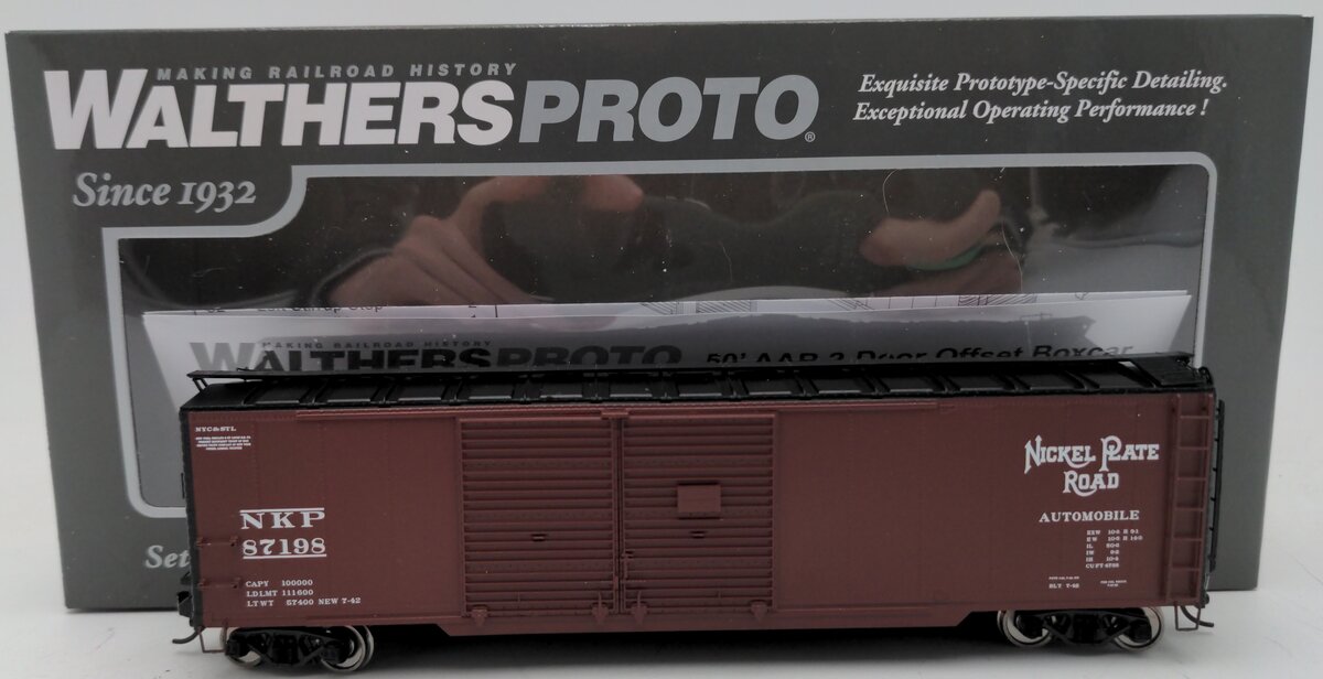 Walthers 920-101678 HO Nickle Plate Road 50' AAR Double-Door Boxcar RTR #87198 EX/Box