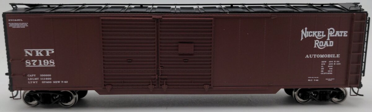 Walthers 920-101678 HO Nickle Plate Road 50' AAR Double-Door Boxcar RTR #87198 EX/Box