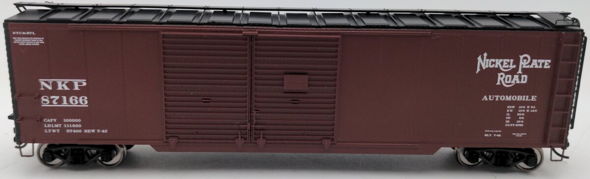 Walthers 920-101677 HO Nickle Plate Road 50' AAR Double-Door Boxcar RTR #87166 EX/Box