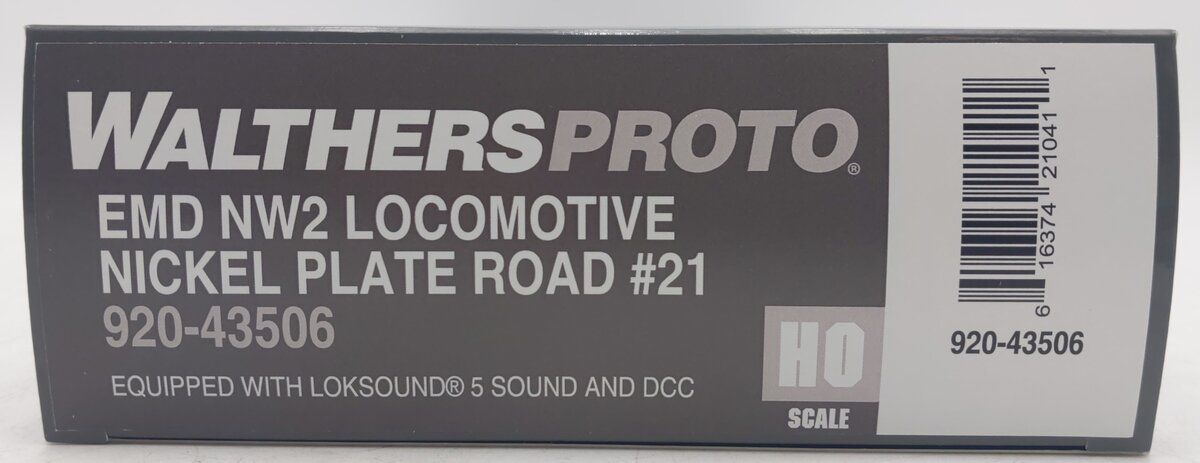Walthers 920-43506 HO NKP EMD NW2 Diesel Locomotive with Sound and DCC #21 NIB