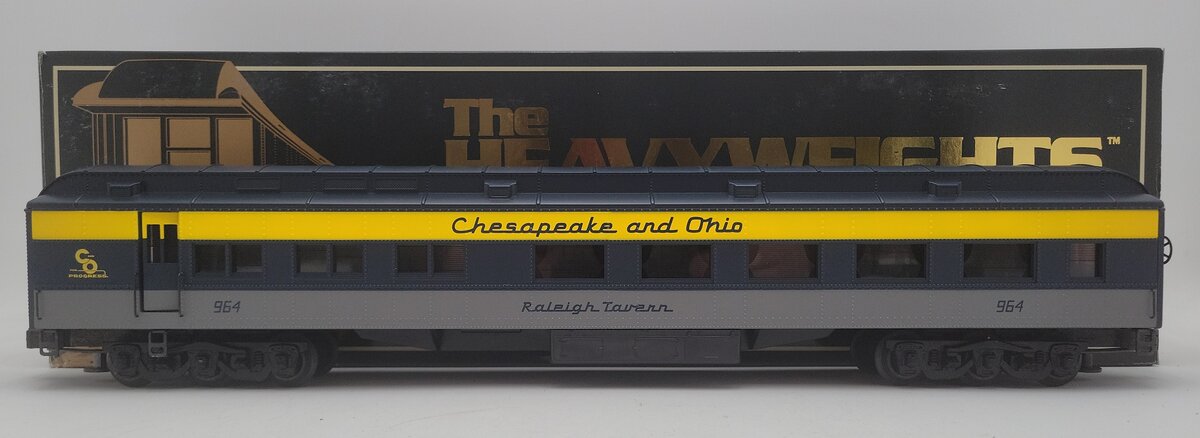 K-Line K4415-0964 O Gauge C&O Raleigh Tavern 18" Heavyweight Diner Car #964 EX/Box
