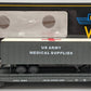 Weaver U23026LD O US Army 50' Flat Car #38659 w/ 35' Medical Trailer (3-Rail) LN/Box