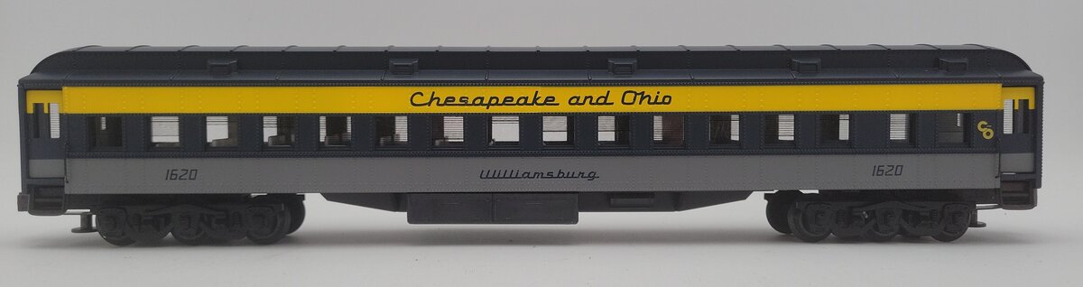 K-Line K4415-1620 O Gauge C&O "Williamsburg" 18" Heavyweight Coach Car #1620 EX/Box