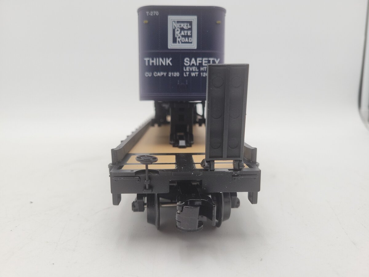 Weaver Nickel Plate Road Flat Car w/35' Blue Trailer #2013 - 3 Rail LN/Box