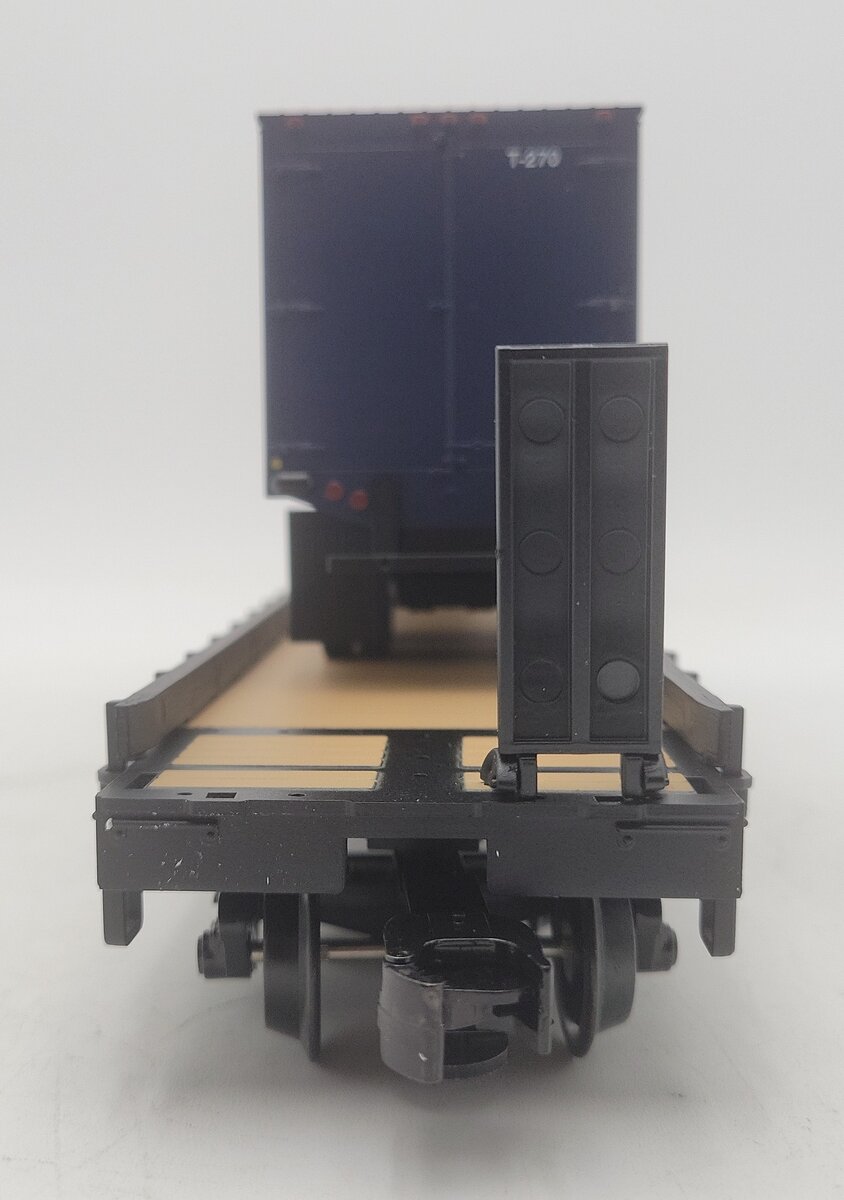 Weaver Nickel Plate Road Flat Car w/35' Blue Trailer #2013 - 3 Rail LN/Box