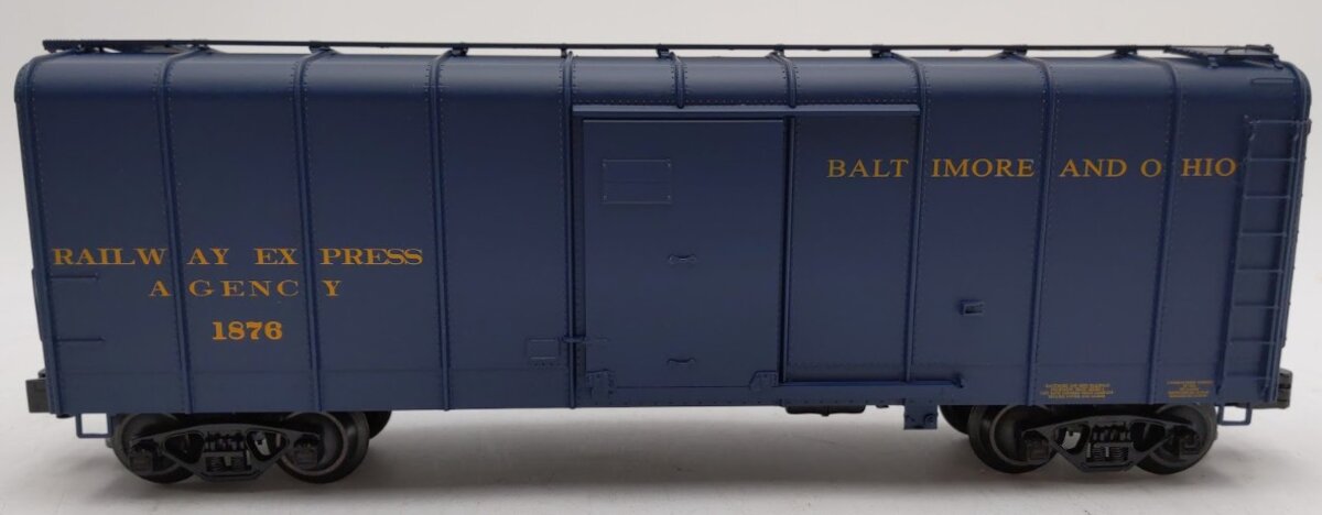 Weaver G23008 O Gauge B&O Wagontop Boxcar #1876 with Flat Panel Doors (3 Rail) EX/Box
