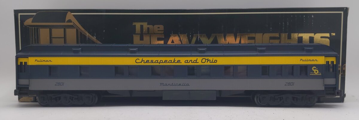 K-Line K4415-2801 O Gauge Chesapeake & Ohio "Monticello" 18" Pullman Car #2801 EX/Box