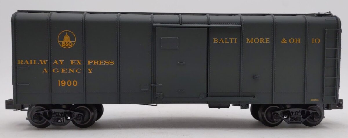 Weaver G23009 O Gauge B&O Wagontop Boxcar #1900 with Flat Panel Doors (3Rail) EX/Box