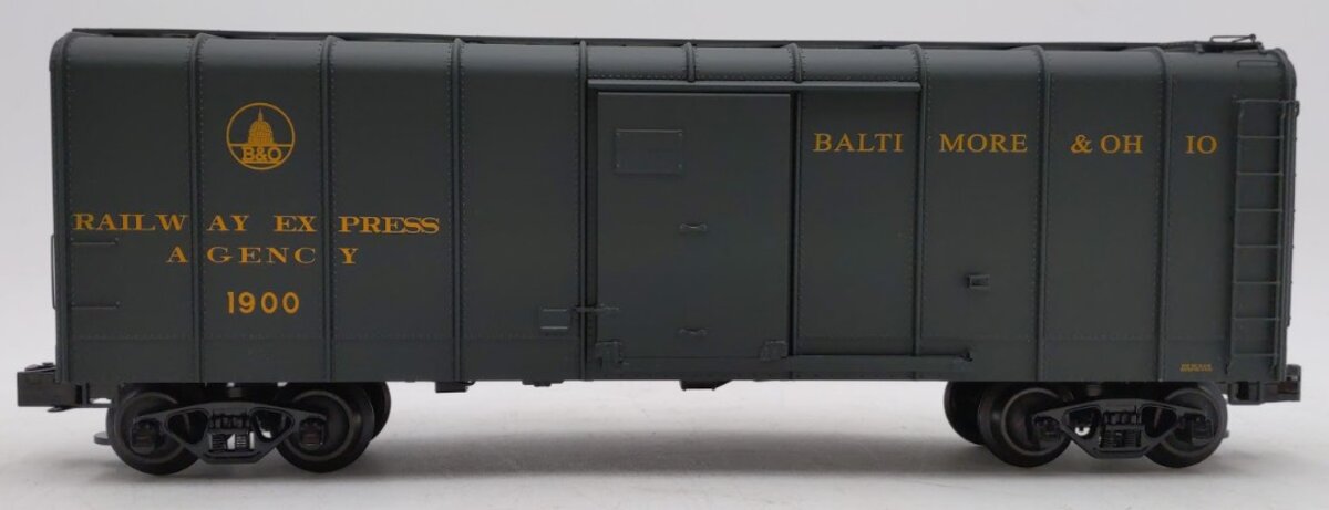 Weaver G23009 O Gauge B&O Wagontop Boxcar #1900 with Flat Panel Doors (3Rail) EX/Box