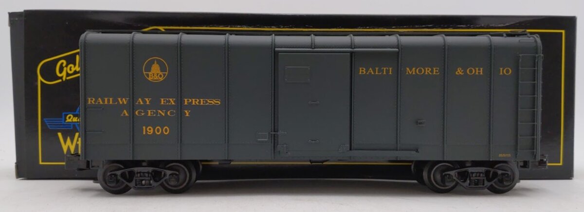 Weaver G23009 O Gauge B&O Wagontop Boxcar #1900 with Flat Panel Doors (3Rail) EX/Box