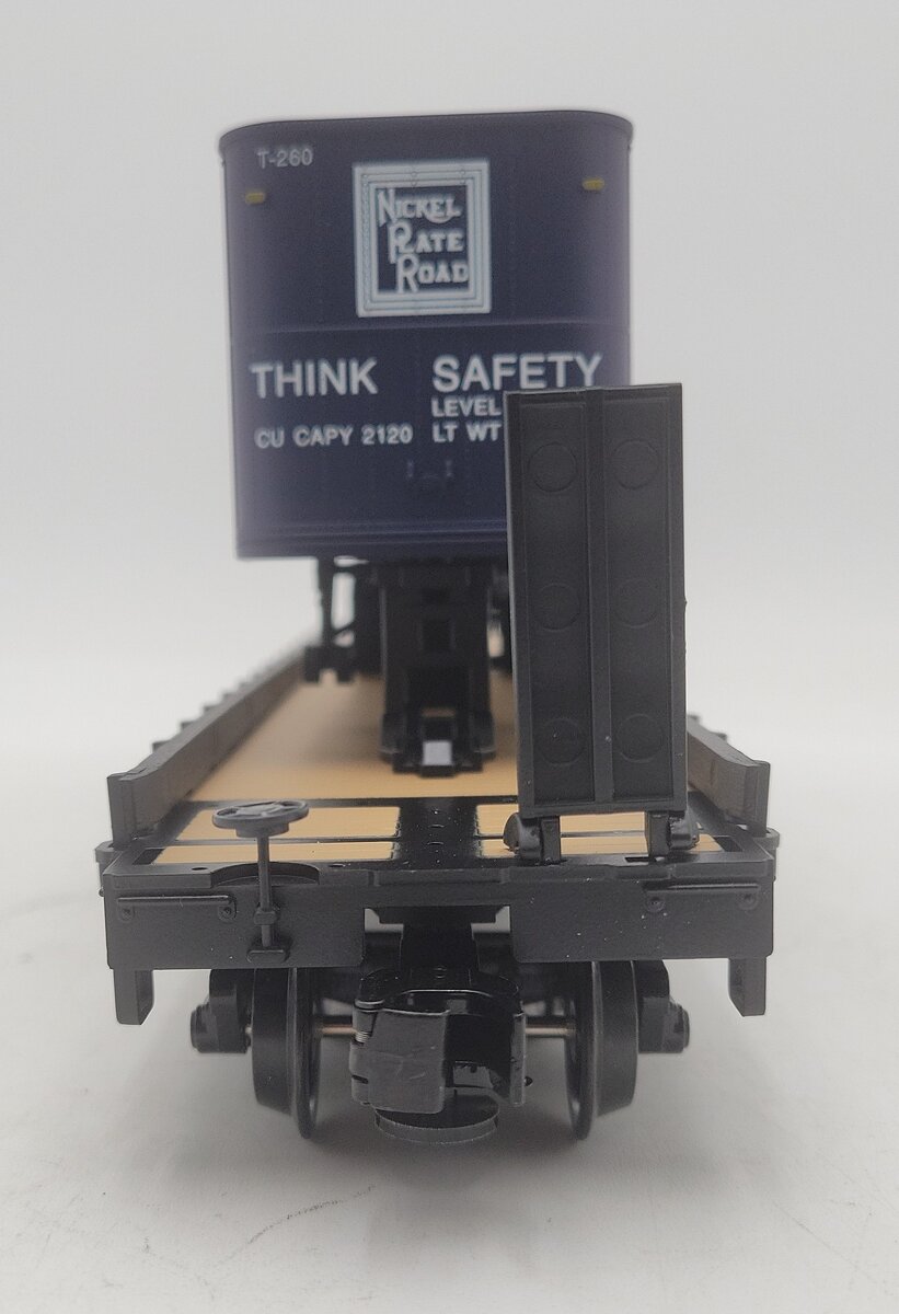 Weaver Nickel Plate Road 50' Flat Car w/35' Blue Trailer #2012 - 3 Rail LN/Box