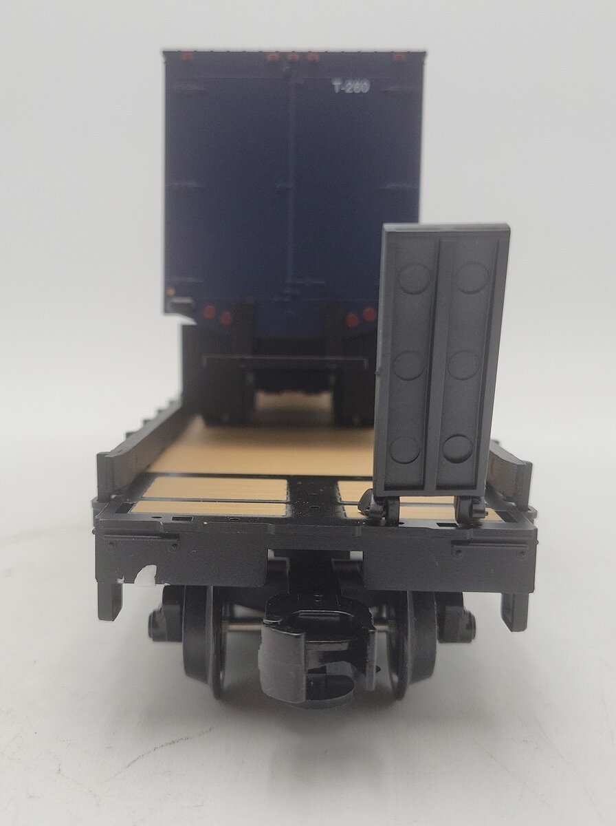Weaver Nickel Plate Road 50' Flat Car w/35' Blue Trailer #2012 - 3 Rail LN/Box