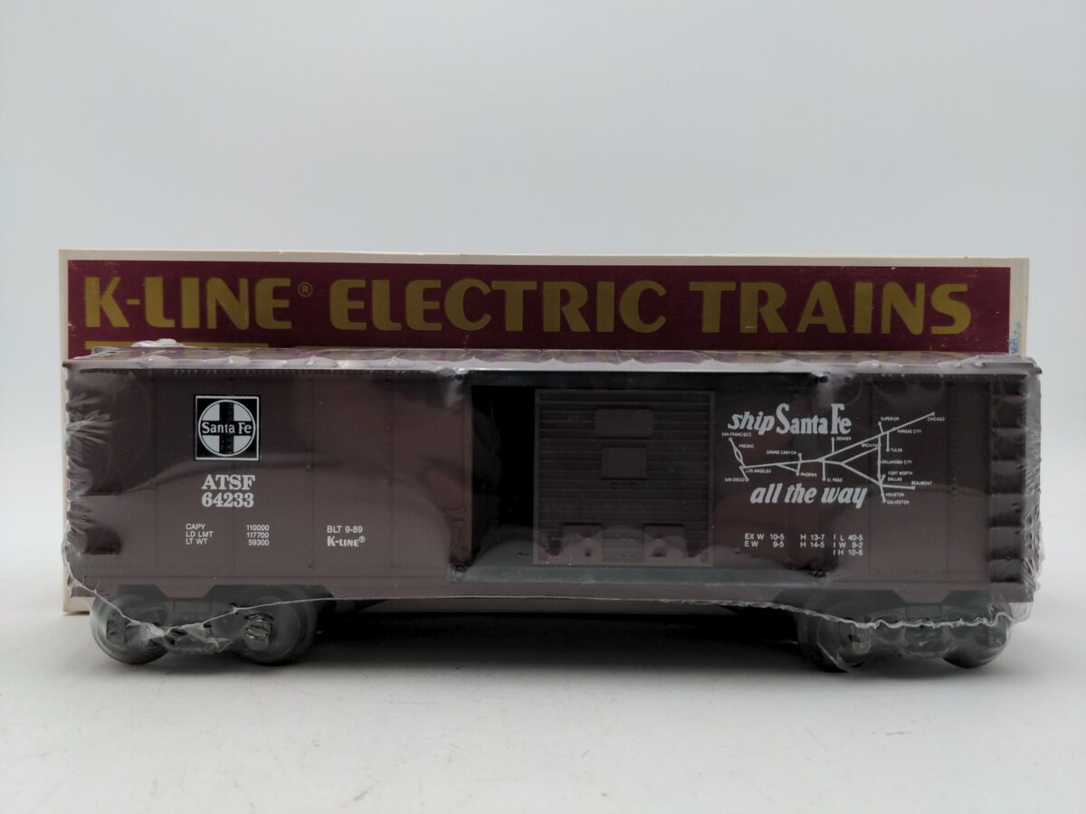 K-Line K64233 O Gauge Santa Fe Classic Map Car Boxcar #64233 NIB