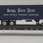 Weaver Nickel Plate Road Flat Car w/35' Blue Trailer #2020 - 3 Rail LN/Box