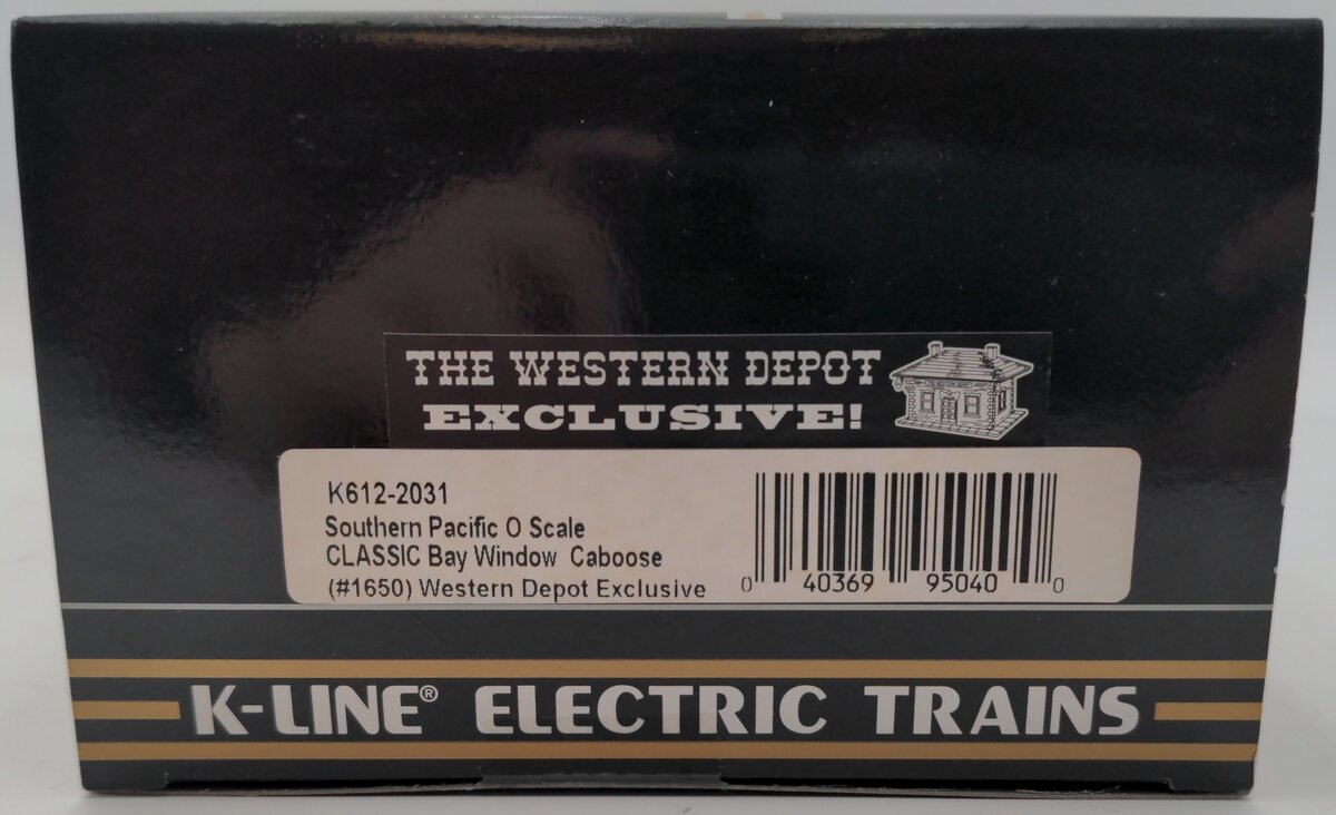 K-Line K612-2031 O Gauge Southern Pacific Bay Window Caboose #1650 EX/Box