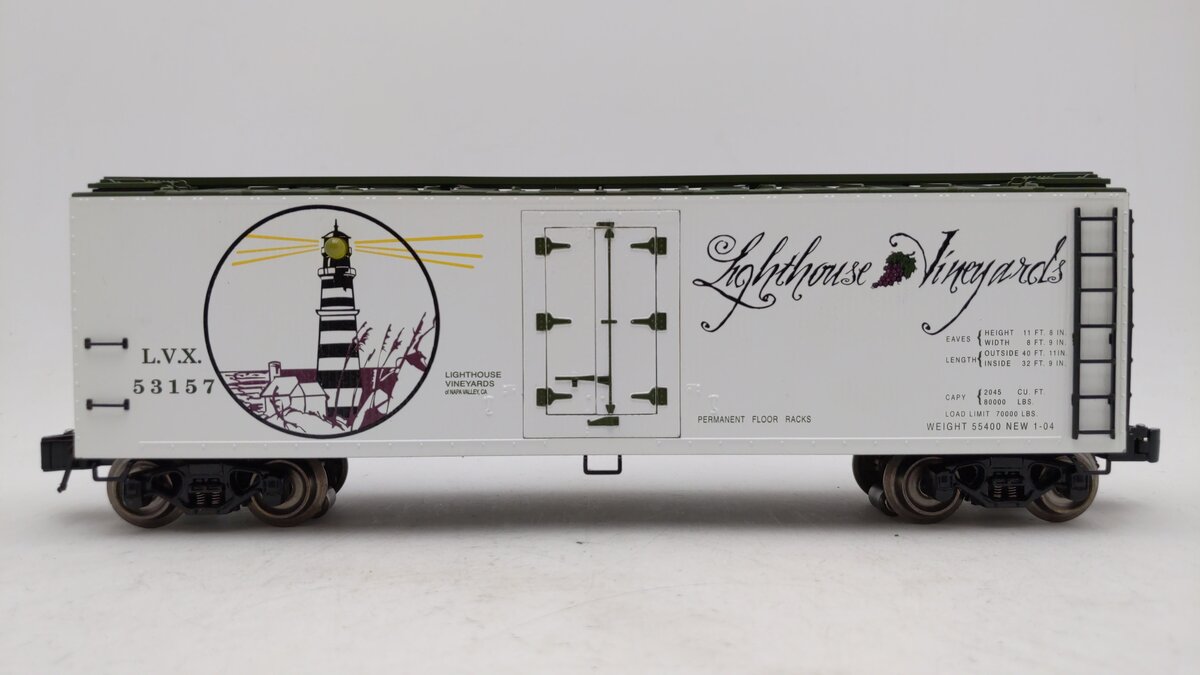 K-Line K762-8038 O Gauge Lighthouse Vineyards WS Refrigerator Car LN/Box