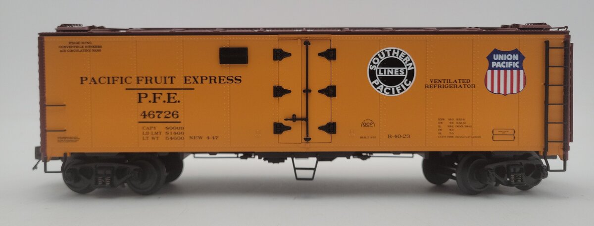 MTH 20-3228F O Gauge Pacific Fruit Express 40' Steel Side Reefer Car #46726 LN/Box