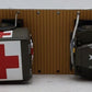 MTH 20-92149E O Gauge U.S Army Flat Car w/ Two Ambulances #609193 LN/Box