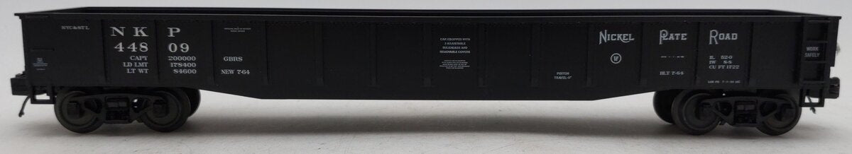 MTH 20-95286 O Gauge Nickel Plate Road Gondola Car w/ScaleTrax Straights #44809 EX/Box