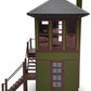 Weaver G1953A HO Interlocking Tower Green W/ Dark Brown Trim Assembled LN/Box