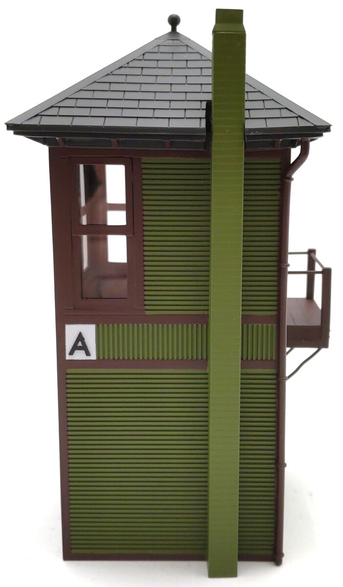 Weaver G1953A HO Interlocking Tower Green W/ Dark Brown Trim Assembled LN/Box