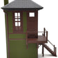 Weaver G1953A HO Interlocking Tower Green W/ Dark Brown Trim Assembled LN/Box