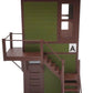 Weaver G1953A HO Interlocking Tower Green W/ Dark Brown Trim Assembled LN/Box