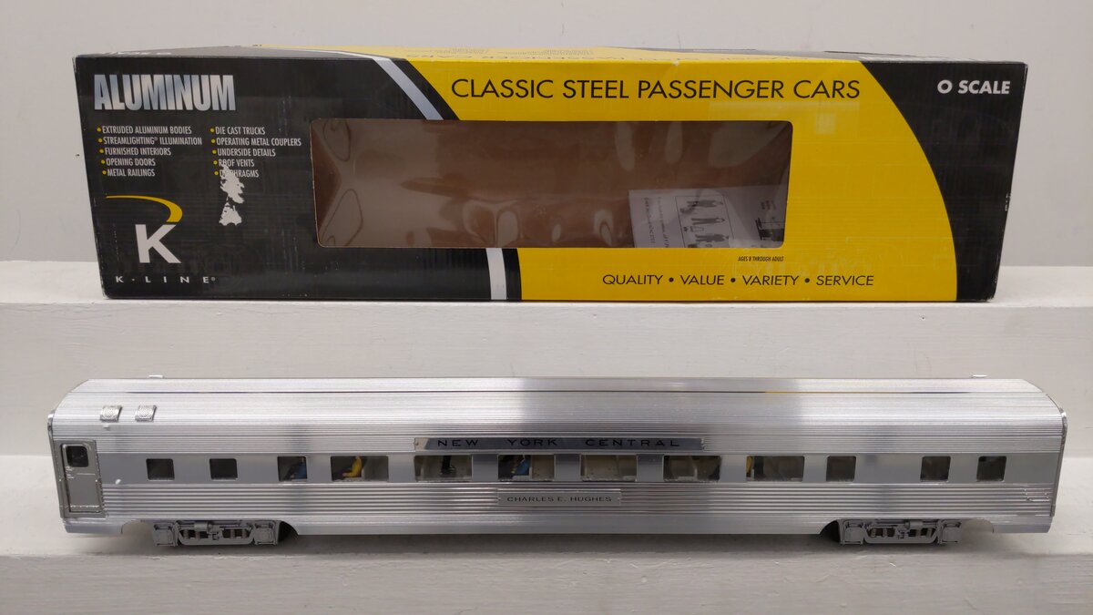 K-Line K4670-40082 O New York Central "Charles Hughes" 21" Aluminum Parlor Car EX/Box