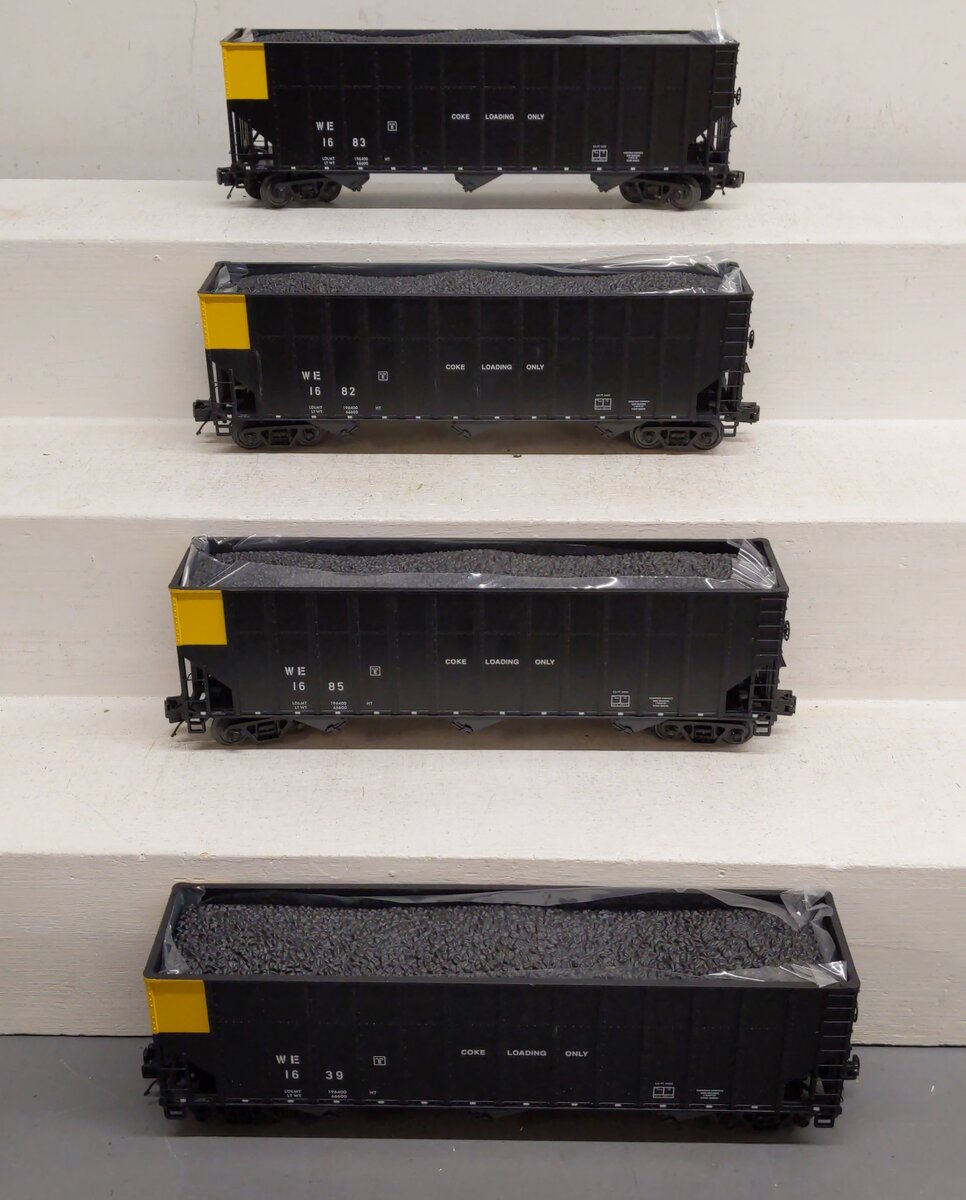 MTH 20-92130 O Scale Wheeling & Erie 4 Car Hopper Set LN/Box