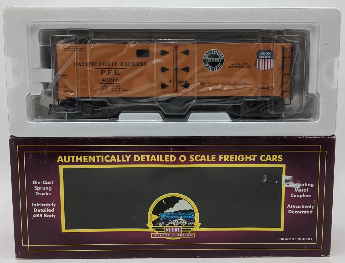 MTH 20-3228C O Gauge Pacific Fruit Express 40' Steel Side Reefer Car #46717 NIB