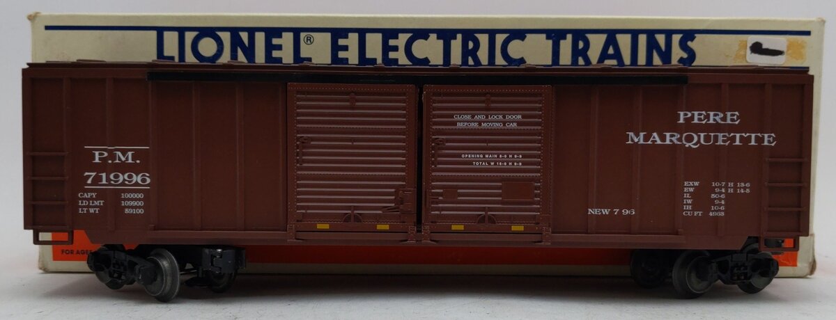 Lionel 6-52090 O Gauge Pere Marquette LCCA-1996 Double Door Boxcar #71996 EX/Box