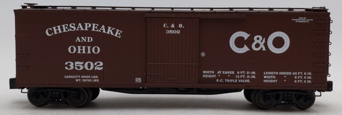Lionel 6-27264 O Gauge Chesapeake & Ohio Double-Sheathed Boxcar #3502 EX/Box