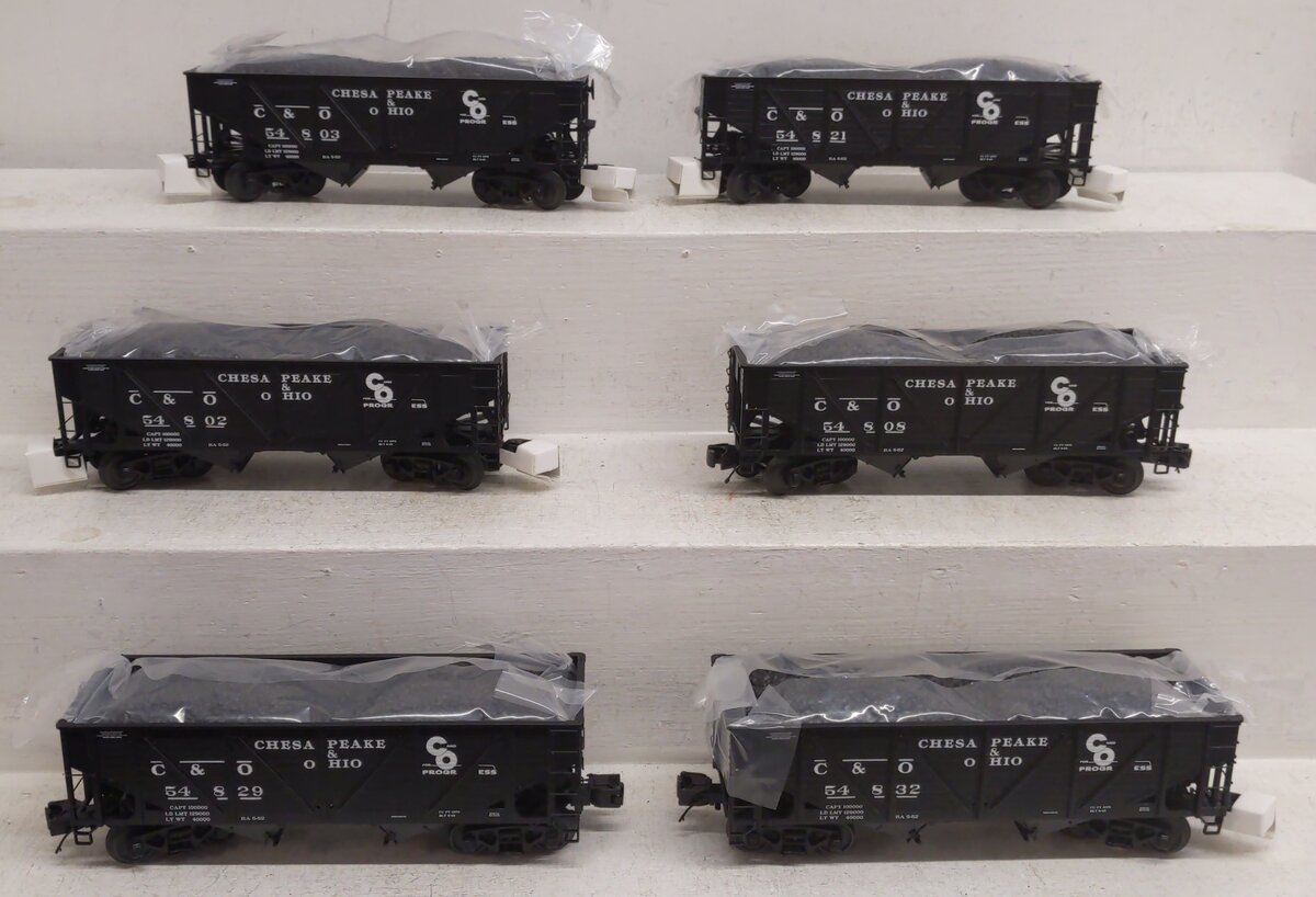 MTH 20-90375 O Nickel Plate Road 34' Composite Hopper Car Set (Set of 6) LN/Box