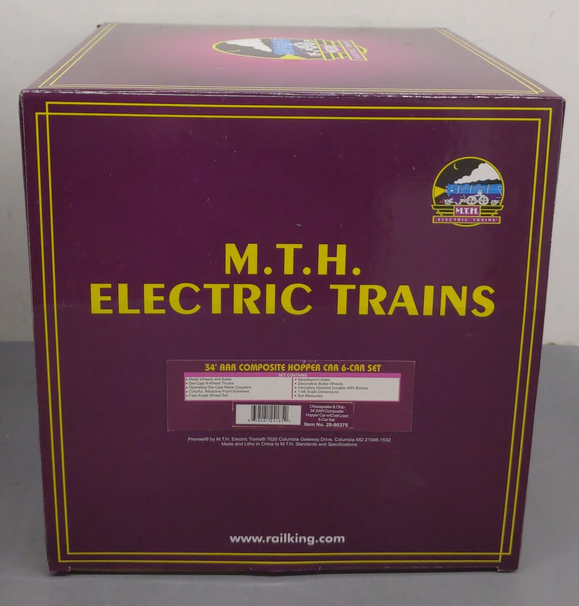 MTH 20-90375 O Nickel Plate Road 34' Composite Hopper Car Set (Set of 6) LN/Box