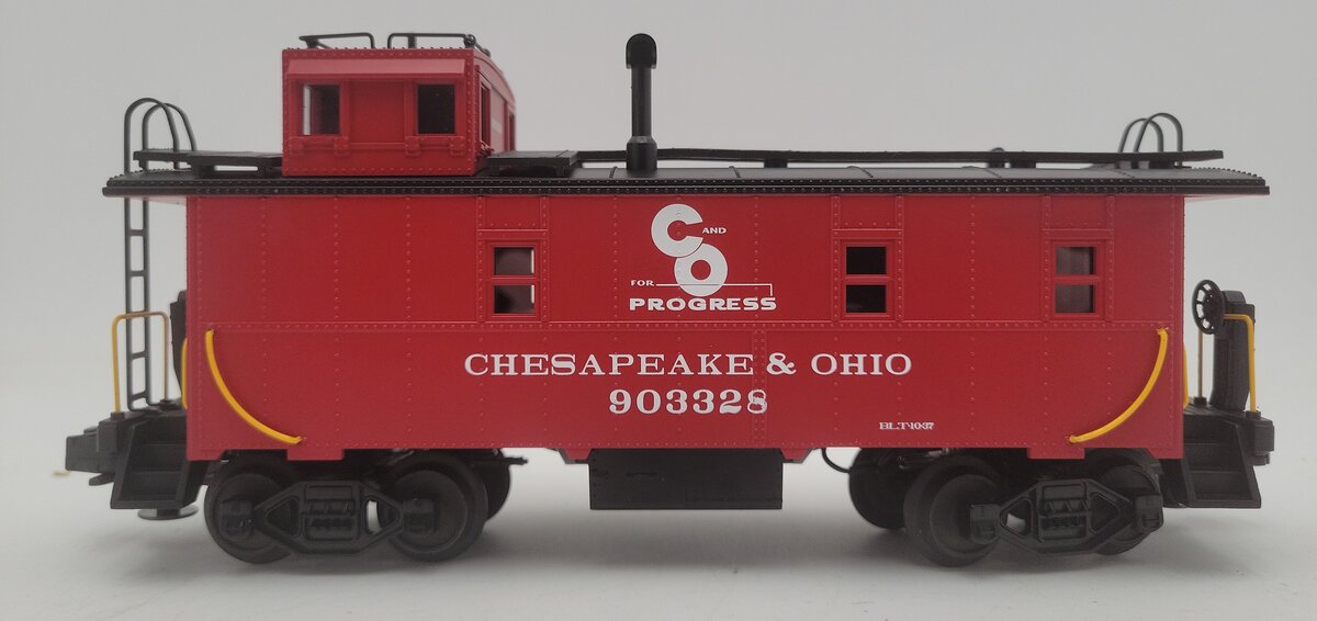 MTH 20-90015F O Gauge Chesapeake & Ohio Steel-Sided Caboose #903328 EX/Box