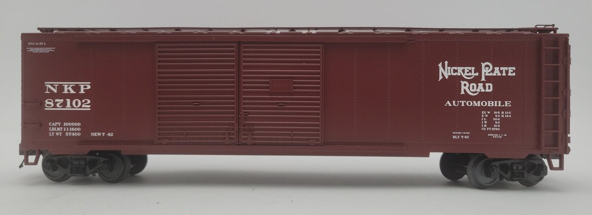 MTH 20-93674 O Nickel Plate Road Double Door 50' Box Car #87102 EX/Box