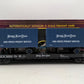 MTH 20-90002D O Gauge Nickel Plate Road Flatcar w/ 20' Trailers #2004 EX/Box